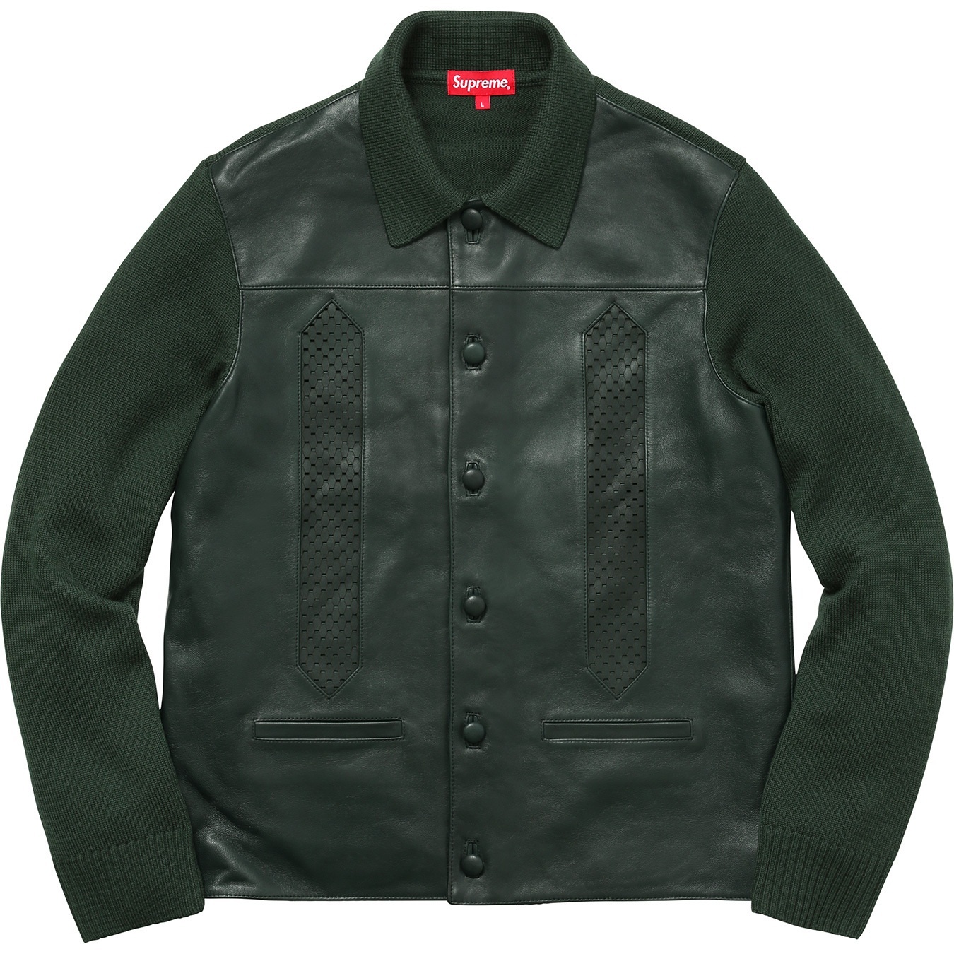 Leather Front Polo Sweater view 8